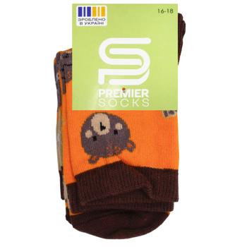 Набор носков детских Premier Socks Мишки р.16-18 оранжевый 2 пары