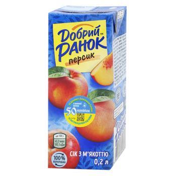 Dobryi Ranok Peach Juice 200ml - buy, prices for NOVUS - photo 1