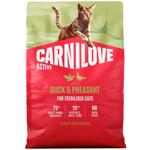 Корм сухий Carnilove Active з качкою та фазаном для стерилізованих котів 2кг