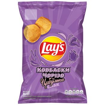 Чипсы Lay's со вкусом Колбаски чоризо и лука 95г - купить, цены на Grono - фото 1