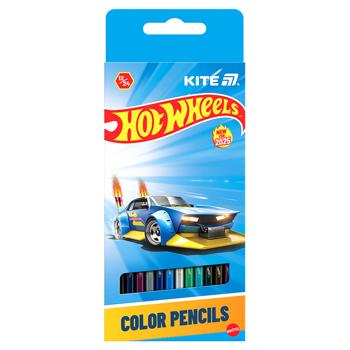 Олівці кольорові Kite Hot Wheels двосторонні 24 кольори 12 штук - купити, ціни на Auchan - фото 1