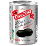 Diva Oliva Pitted Black Olives 432ml
