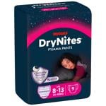 Подгузники-трусики Huggies DryNites для девочек ночные 8-15лет 9шт