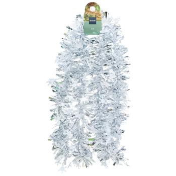 Мішура Actuel Сніжинки срібний 9х200см