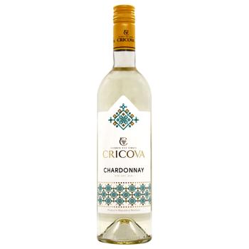 Вино Cricova Шардоне Національне біле сухе 12,5% 0,75л - купити, ціни на Епіцентр FOOD - фото 1