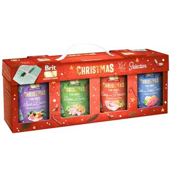 Brit Mono Protein Christmas набір вологого корму для собак 4 шт х 400 г - асорті - купить, цены на MasterZoo - фото 1