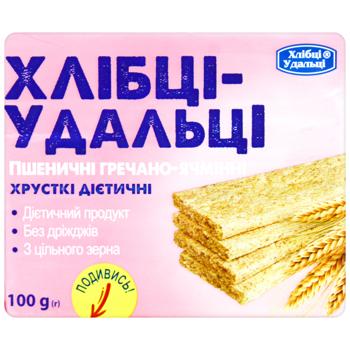 Khlibtsi-Udaltsi Dietary Wheat-Buckwheat-Barley Crispbread 100g