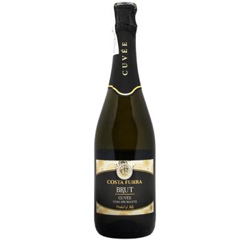 Вино ігристе Costa Furra Spumante Brut біле 11% 0,75л - купити, ціни на Auchan - фото 1