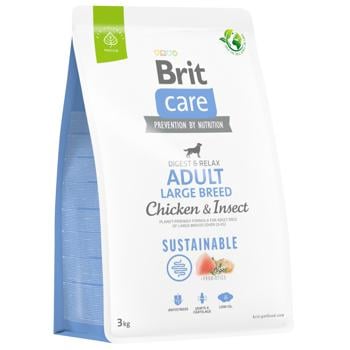 Brit Care Sustainable Dry Food with Chicken and Insects for Adult Dogs of Large Breeds 3kg - buy, prices for MasterZoo - photo 1