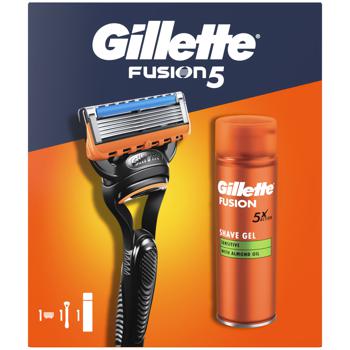 Gillette Fusion5 + Shaving Gel 200ml Gift Set - buy, prices for - photo 1