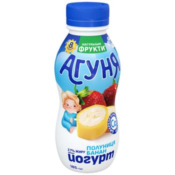 Agunya Strawberry-Banana Yogurt 2.7% 185g - buy, prices for COSMOS - photo 2