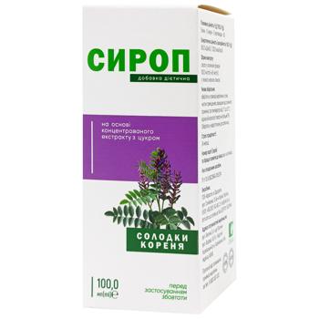 Krasota Ta Zdorovya Licorice Root Syrup with Sugar 100ml - buy, prices for Tavria V - photo 1