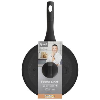 Сковорода Krauff со стеклянной крышкой 24см 25-45-223 - купить, цены на Таврия В - фото 1