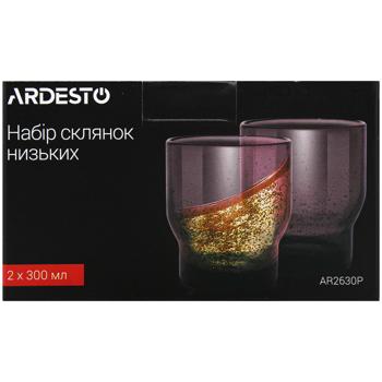 Ardesto Bubble Set of Pink Low Glasses 300ml 2pcs - buy, prices for Auchan - photo 2