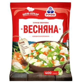 Суміш овочева Рудь Весняна Семикомпонентна швидкозаморожена 400г - купити, ціни на Чудо Маркет - фото 1