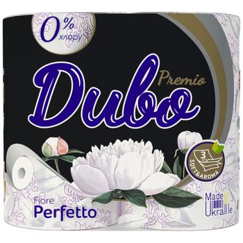 Туалетная бумага Диво Premio Fiore Perfetto 3-слойная 4шт