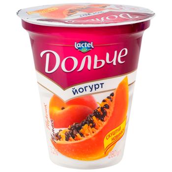 Йогурт Дольче персик-папая 3.2% 280г