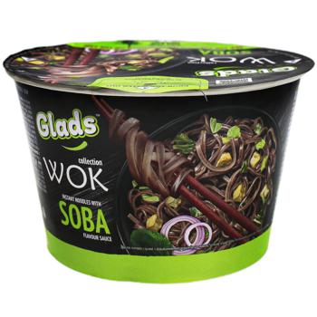 Лапша Glads Wok Soba быстрого приготовления с соусом 95г - купить, цены на Auchan - фото 1