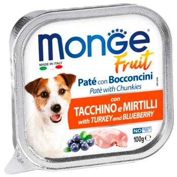 Monge Fruit Wet Food with Turkey and Blueberry for Dogs 100g - buy, prices for MasterZoo - photo 1