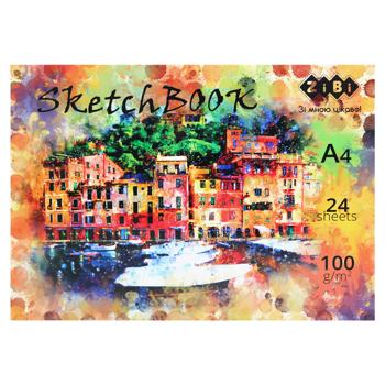 ZiBi Art Line Glued White Block Sketchbook 100g/m2 A4 24 Sheets - buy, prices for Tavria V - photo 3