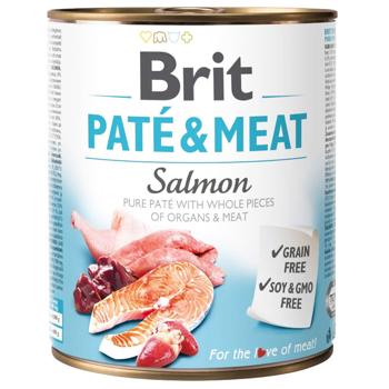 Brit Care Pate and Meat вологий корм для собак 800 г - лосось - купити, ціни на MasterZoo - фото 1
