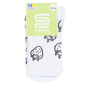 Premier Socks Strawberry High Children's Socks s.16-22 White - buy, prices for - photo 1