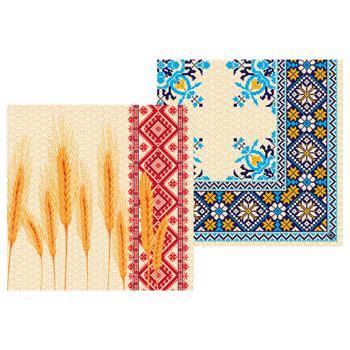 Silken Ukrainian Towels 2-Ply Table Napkins 33*33cm 16pcs - buy, prices for MegaMarket - photo 2