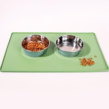 Pet Fun килимок під миски для собак 48х30х0,8 см - зелений - купить, цены на MasterZoo - фото 2