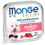 Корм вологий Monge Fresh з яловичиною для собак всіх порід 100г