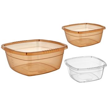 Bursev Rectangular Transparent Plastic Bowl 5l - buy, prices for Tavria V - photo 1