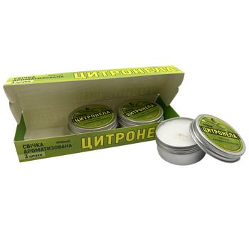 Kish Komar Citronella Scented Candle 3pcs 80g - buy, prices for Tavria V - photo 2