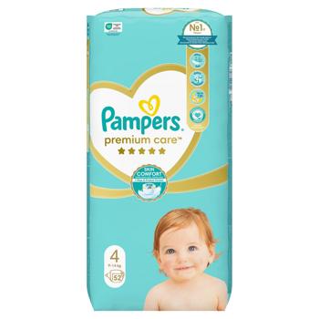 Підгузки Pampers Premium Care розмір 4 Maxi 9-14кг 52шт - купити, ціни на КОСМОС - фото 4