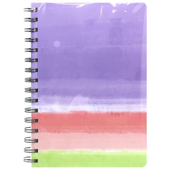 Книга для нотаток Buromax Colour Lines фіолетова А5 80 аркушів