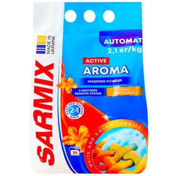 Пральний порошок Sarmix Active Aroma універсальний 2,1кг - купити, ціни на Восторг - фото 1