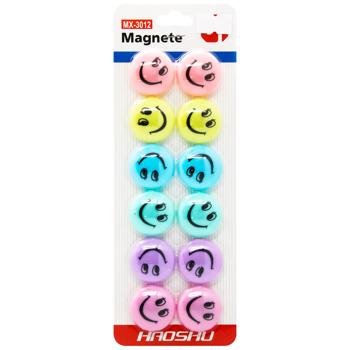 Smileys Pastel Colors Magnets 12pcs 3cm