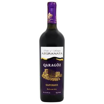 Az-Granata Qaragoz Saperavi Red Semidry Wine 12-14% 0.75l