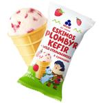 Rud Eskimos Ice Cream Plombir-Kefir with Иtrawberries 80g