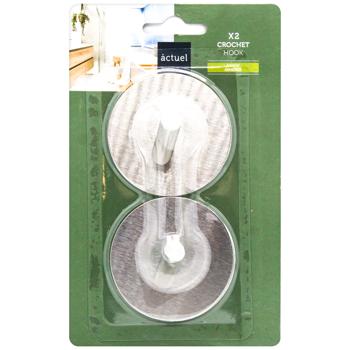 Actuel Set of Hooks Self-adhesive 6.5*6.5cm 2pcs