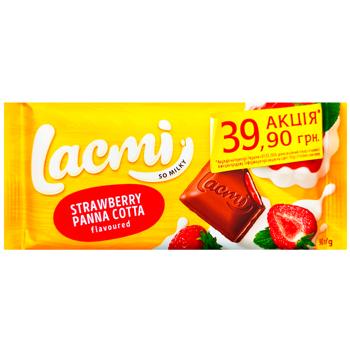 Roshen Lacmi Strawberry Panna Cotta Flavored Milk Chocolate 90g - buy, prices for Grono - photo 2
