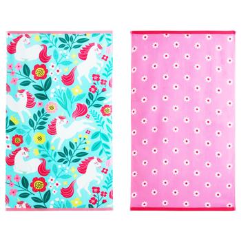 Auchan Girl Beach Towel 320g/m² 70x120cm in assortment - buy, prices for Auchan - photo 1