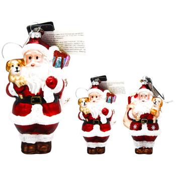 Подвеска Decoris Санта с подарками 7х6х12см в ассортименте - купить, цены на METRO - фото 1