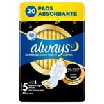 Always Ultra Secure Night Extra Sanitary Pads 20pcs