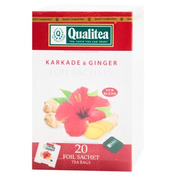 Qualitea Karkade and Ginger Herbal Tea 2g*20pcs - buy, prices for ULTRAMARKET - photo 1