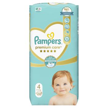 Підгузки Pampers Premium Care розмір 4 Maxi 9-14кг 52шт - купити, ціни на ULTRAMARKET - фото 2