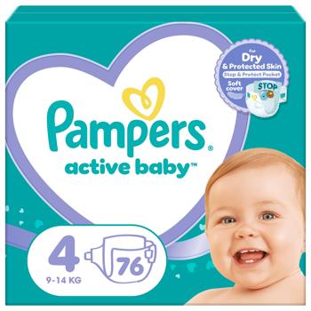 Підгузки Pampers Active Baby Maxi 4 9-14кг 76шт - купити, ціни на - фото 2