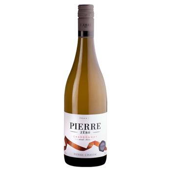 Вино Pierre Chavin Zero Chardonnay безалкогольное белое полусладкое 0,75л - купить, цены на AlcoHub - фото 1