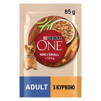 Корм вологий Purina One Adult з куркою, морквою та зеленою квасолею для собак малих порід 85г Корм вологий Purina One Adult з куркою, морквою та зеленою квасолею для собак малих порід 85г - купити, ціни на - фото 2