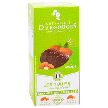 Chevaliers d'Argouges Tuiles in Dark Chocolate with Almond Pieces 120g - buy, prices for - photo 2