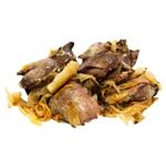 Печень куриная жареная с луком