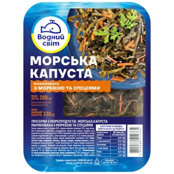 Капуста морська Водний Світ з морквою 200г - купити, ціни на КОСМОС - фото 1